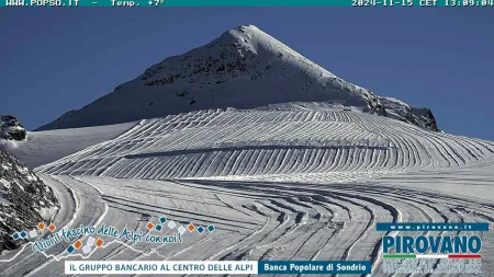 Vista sulle piste Geister e verso la Punta degli Spiriti